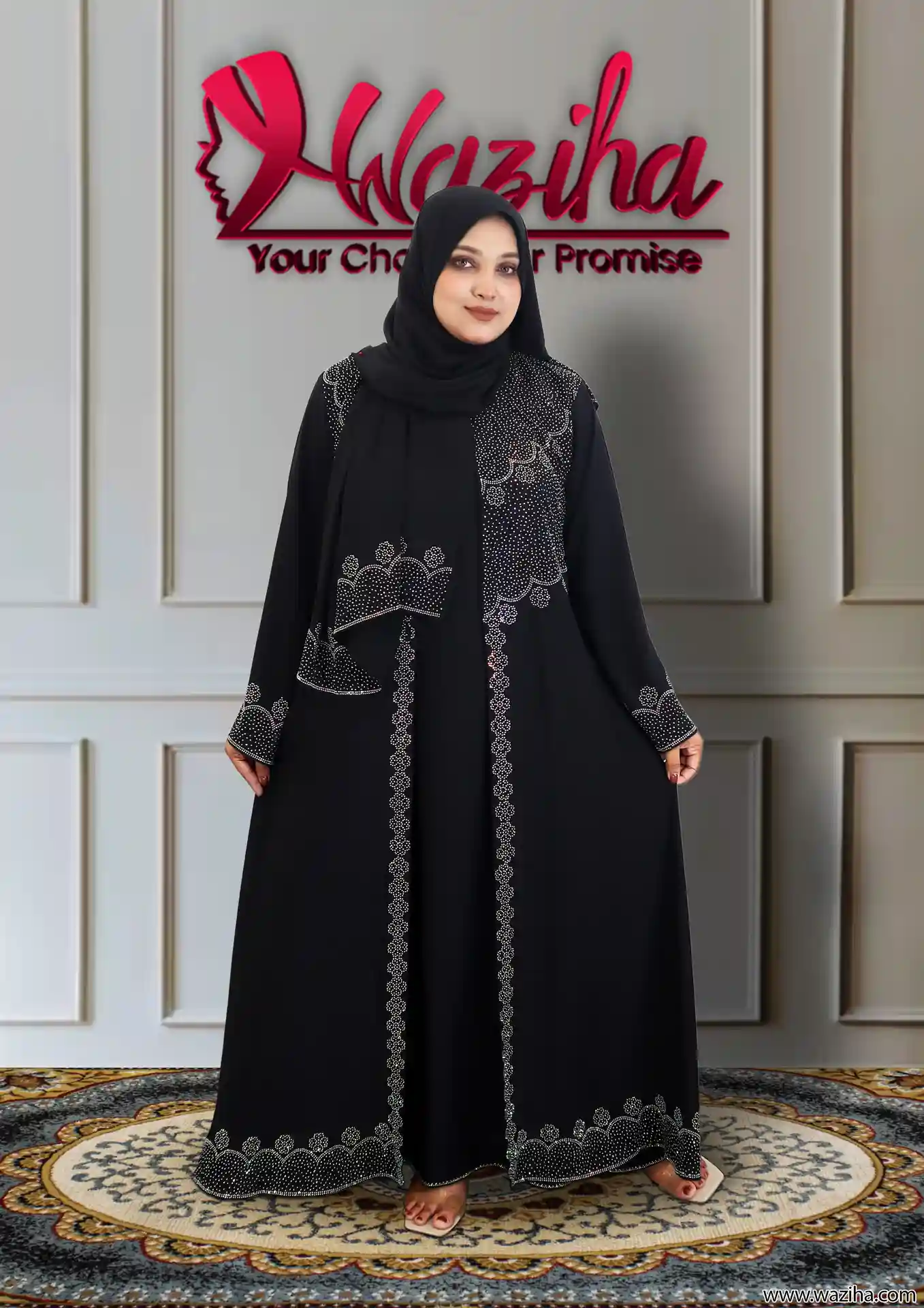 Gorgeous Fashionable Borka – Black Color Design - Image 2
