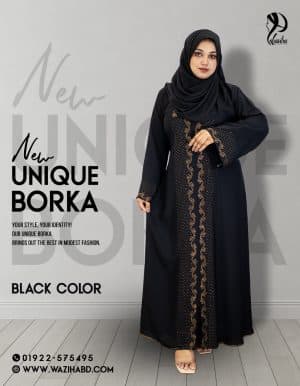Unique Borka Design - Black Color